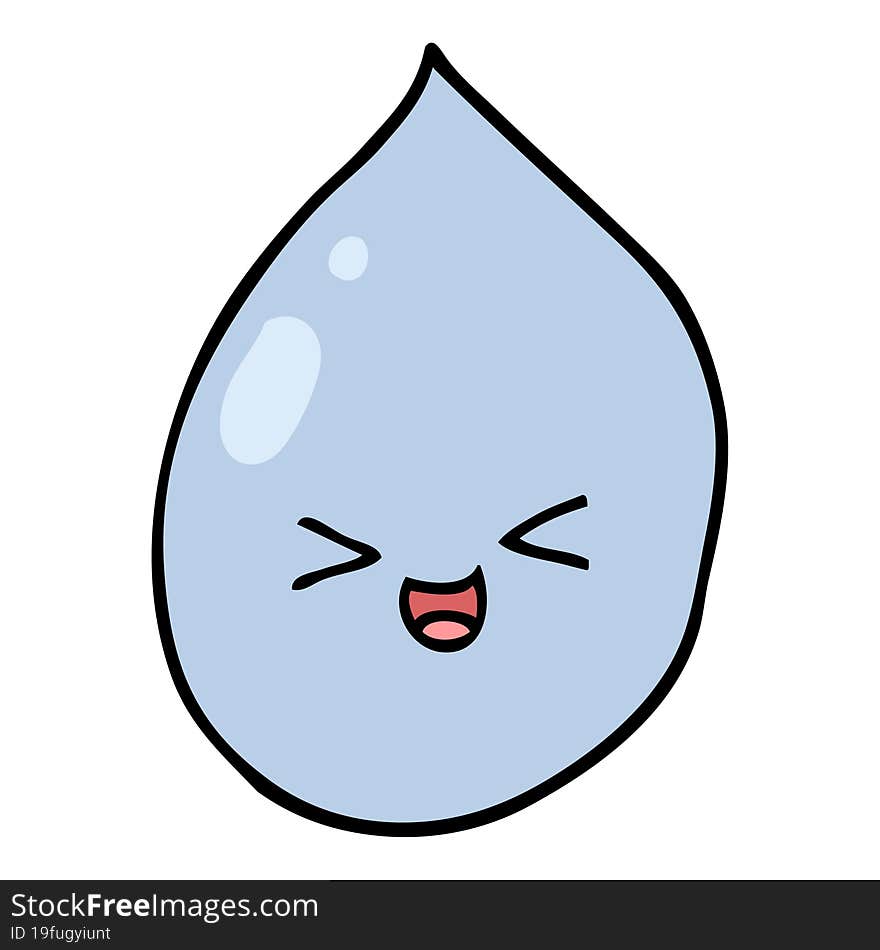 cartoon raindrop