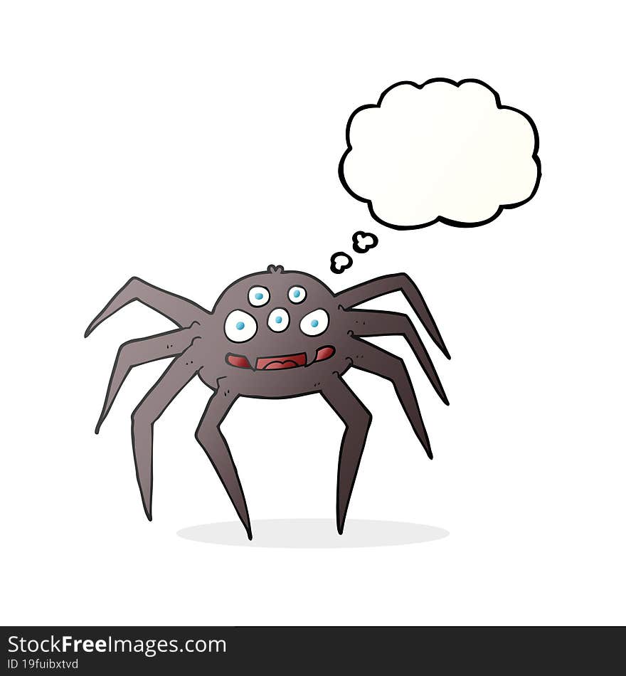 thought bubble cartoon spider