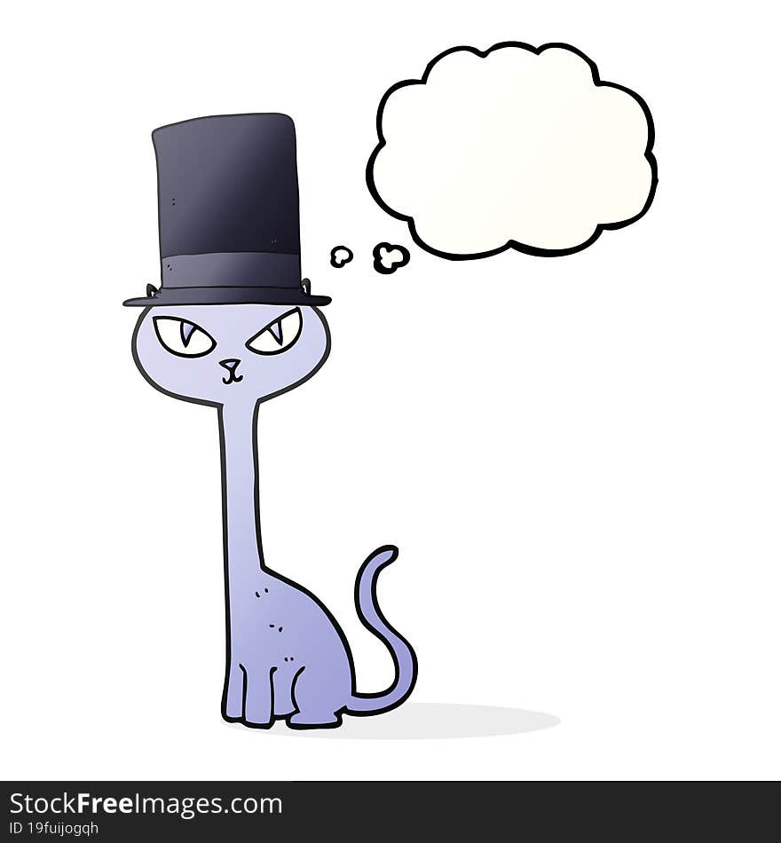 thought bubble cartoon posh cat