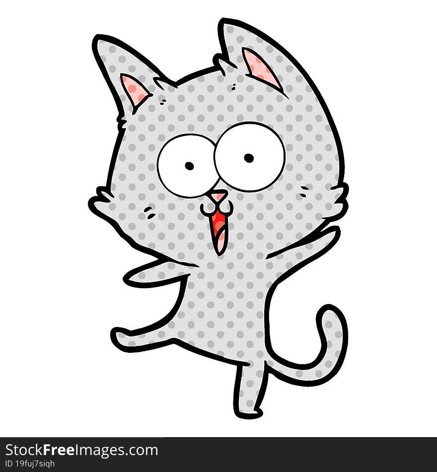 funny cartoon cat. funny cartoon cat