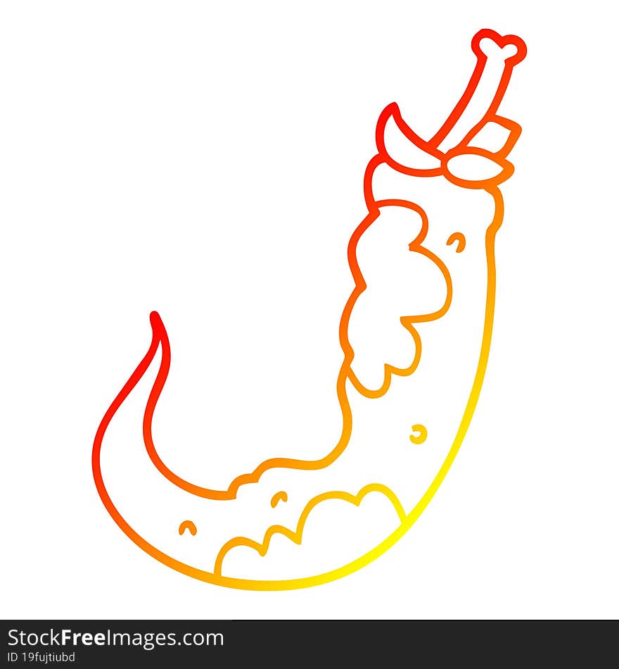 warm gradient line drawing cartoon chilli pepper