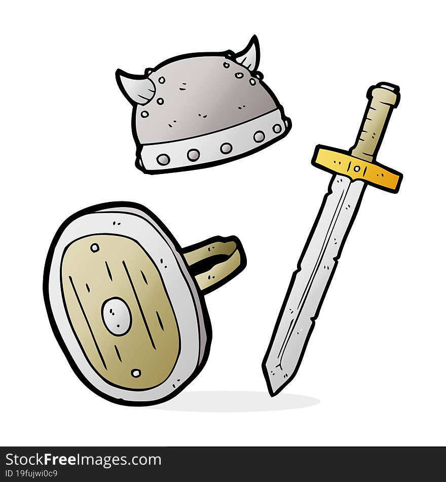 Cartoon Medieval Warrior Objects