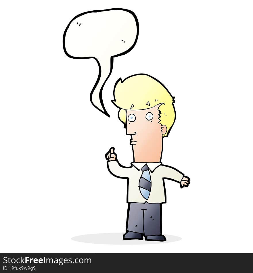 cartoon man with question with speech bubble