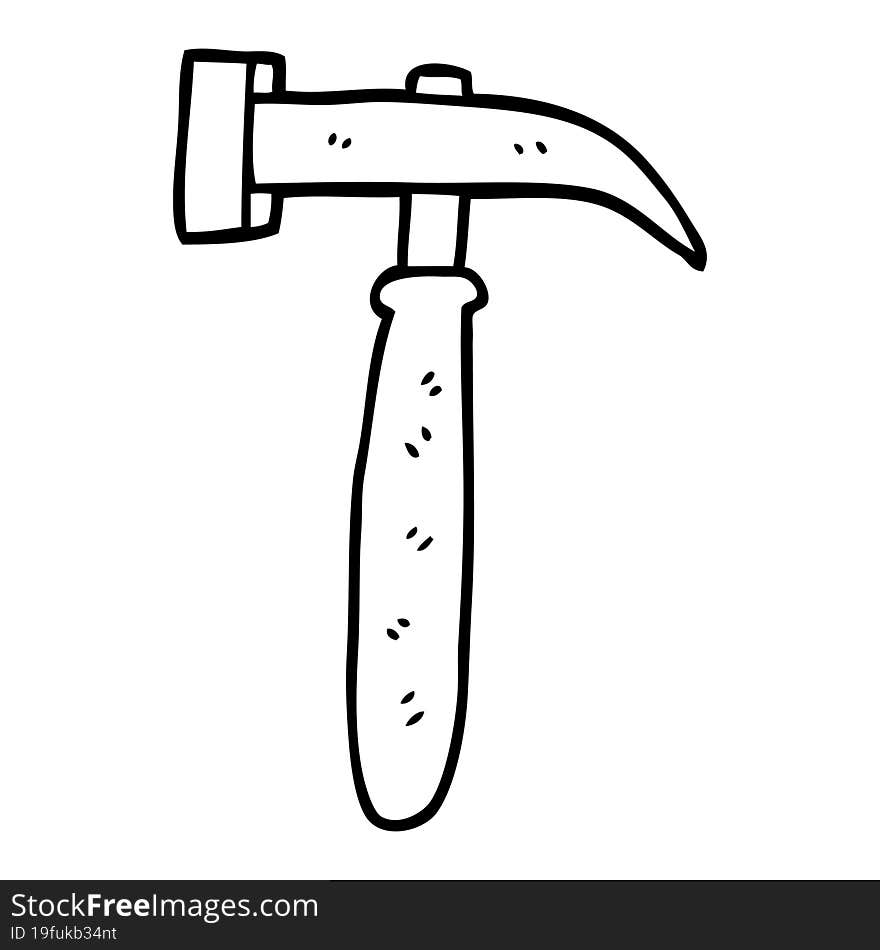 Line Drawing Cartoon Hammer