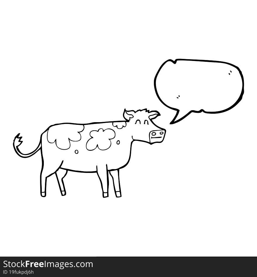 speech bubble cartoon cow