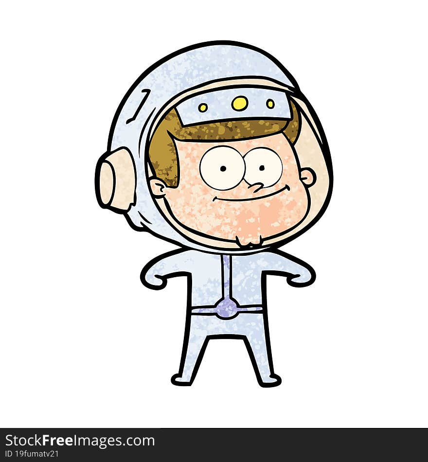 happy astronaut cartoon. happy astronaut cartoon