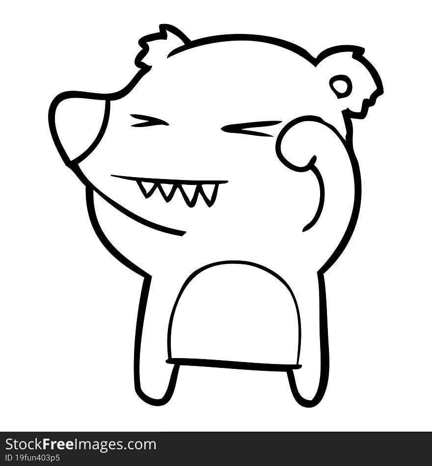 angry bear cartoon. angry bear cartoon