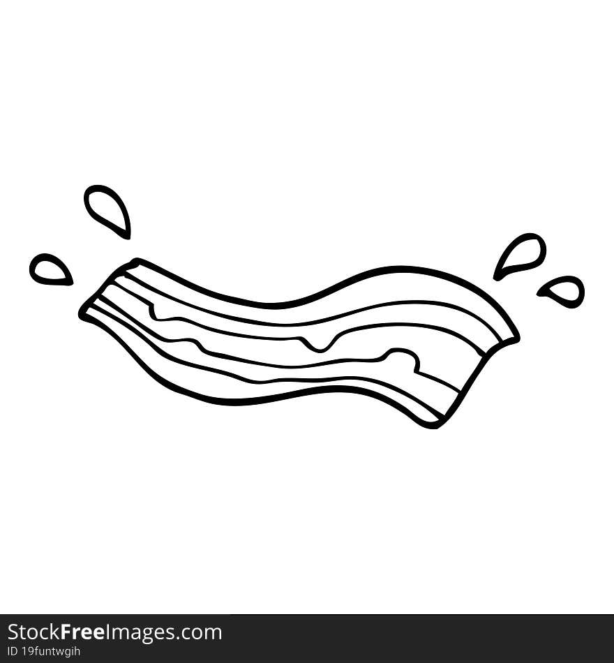 line drawing cartoon bacon