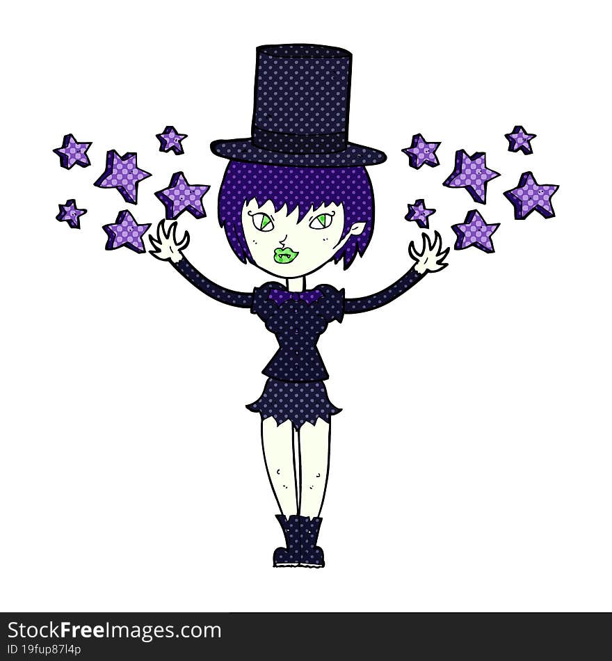 Cartoon Halloween Vampire Girl