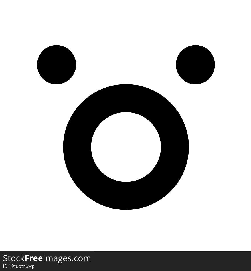 simple gasping face icon