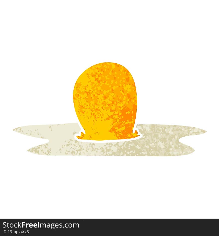 quirky retro illustration style cartoon fried egg