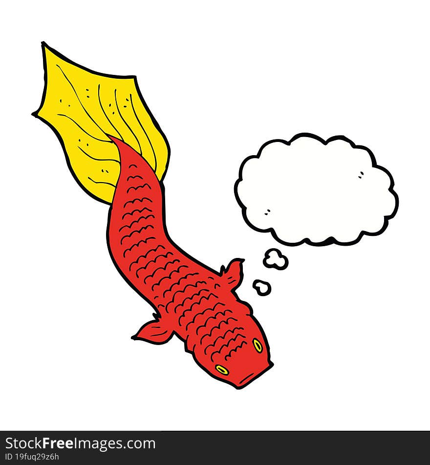 Cartoon Fish With Thought Bubble