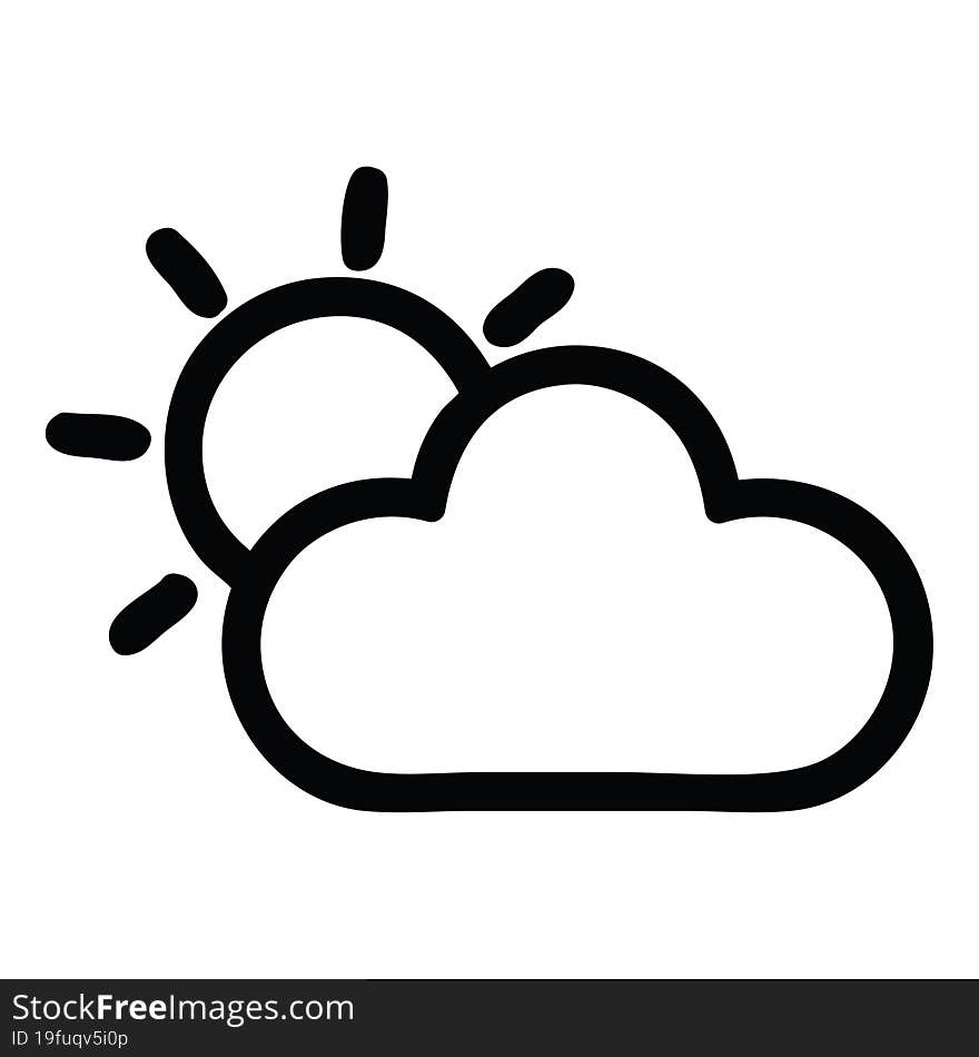 Sun And Cloud Icon