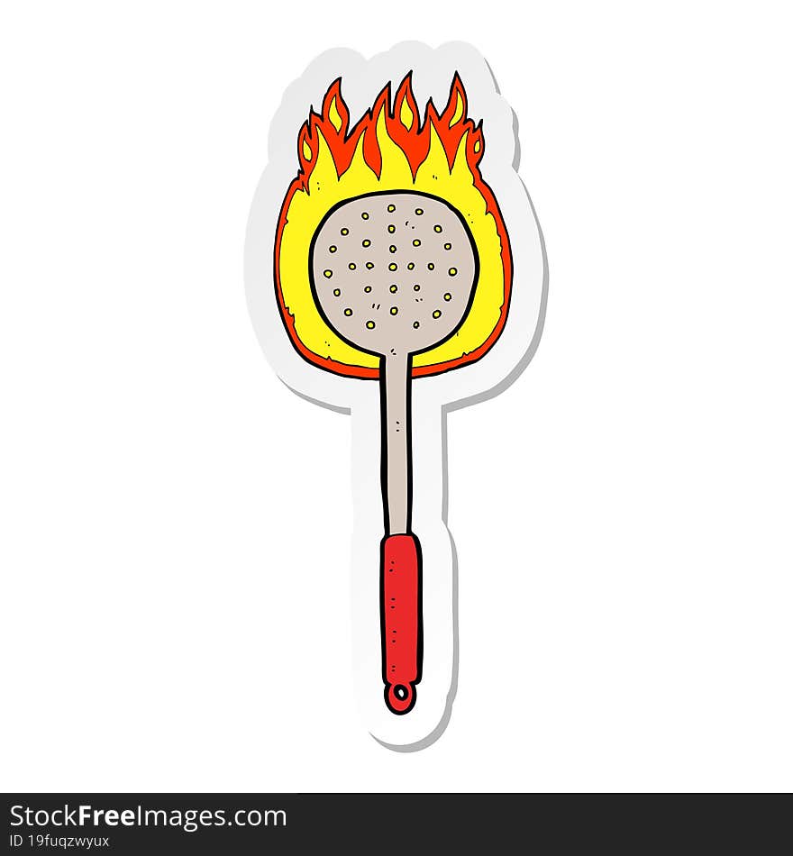 sticker of a cartoon kitchen utensil