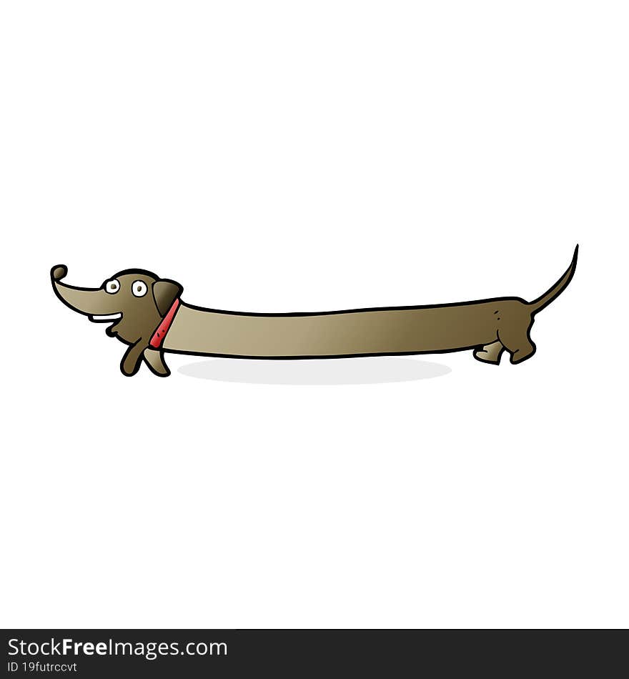 cartoon dachshund