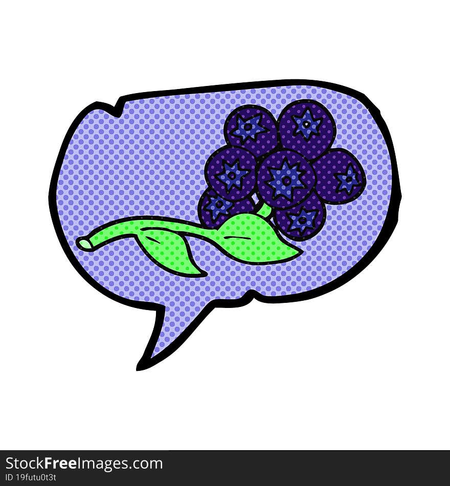 comic book speech bubble cartoon blueberries