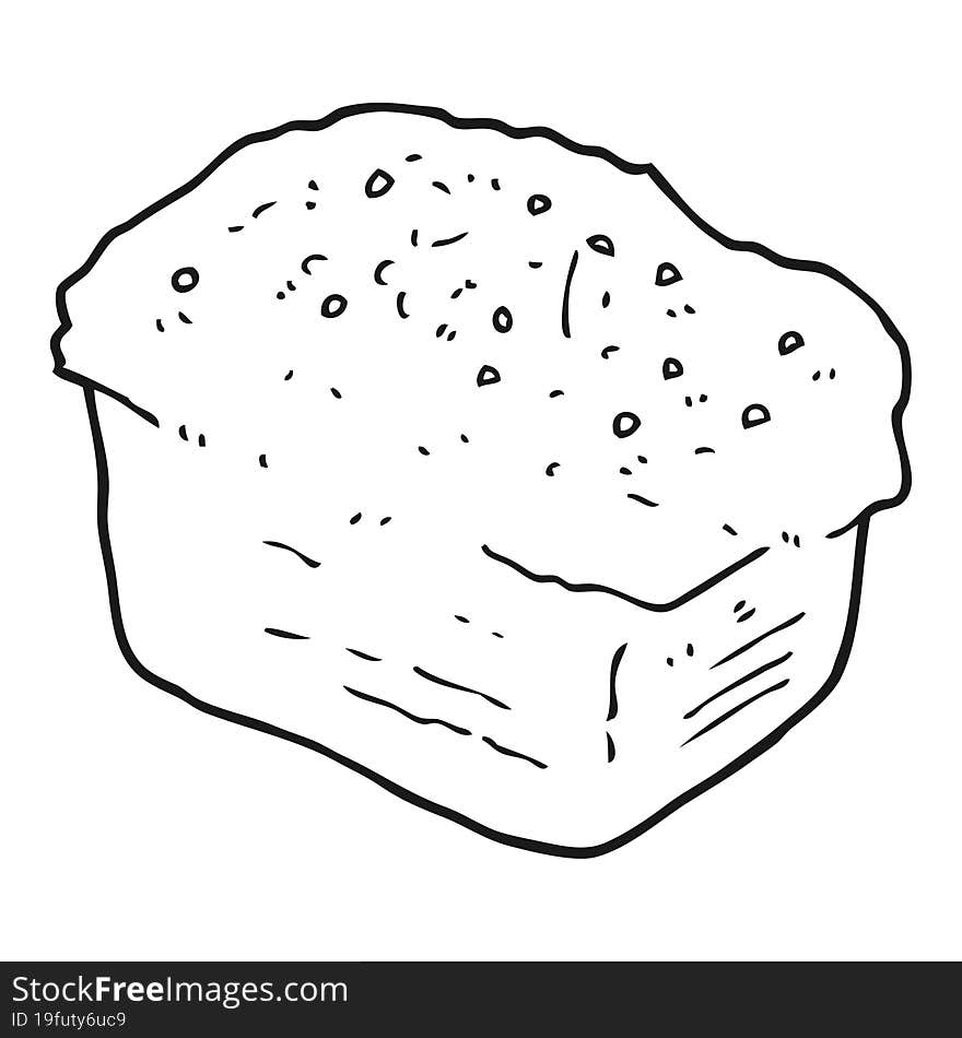 Black And White Cartoon Bread