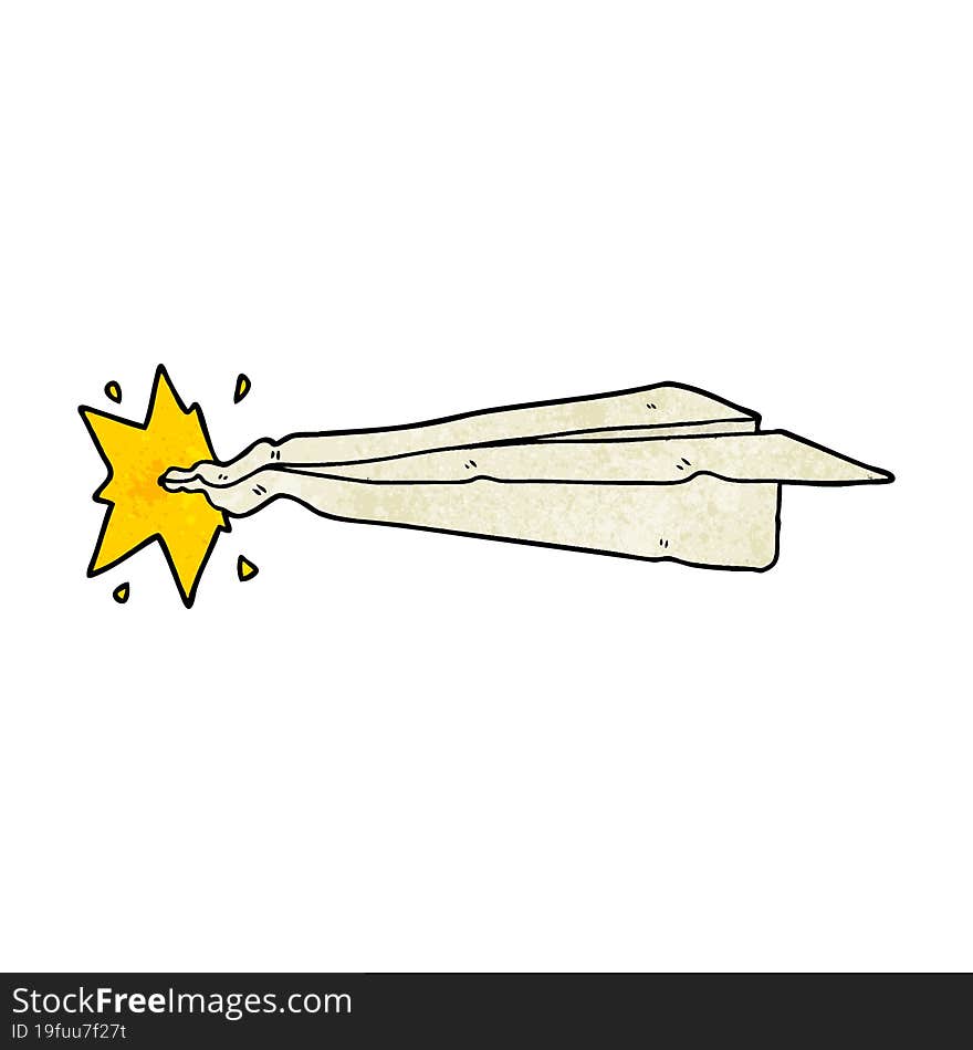 cartoon paper airplane. cartoon paper airplane