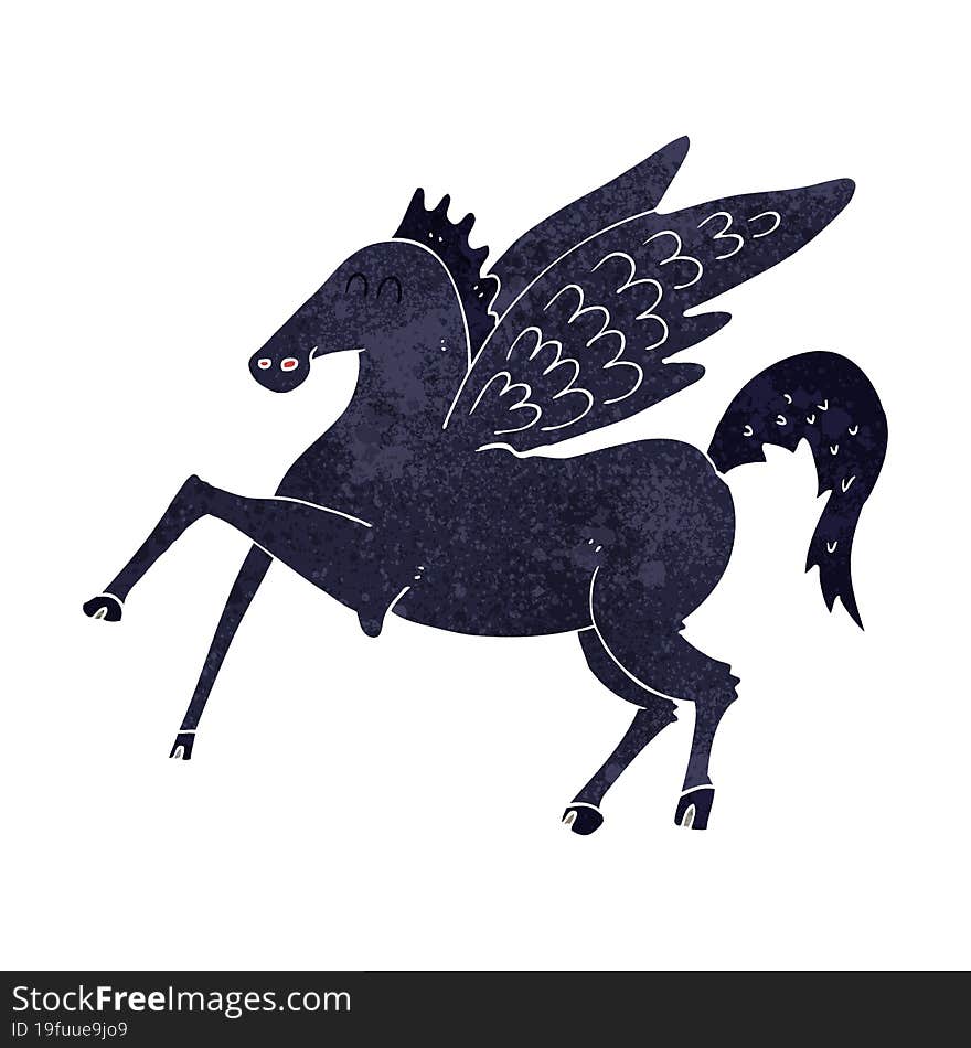 cartoon magic flying horse