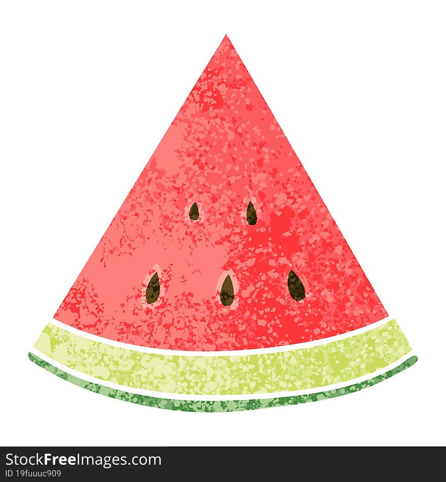 quirky retro illustration style cartoon watermelon