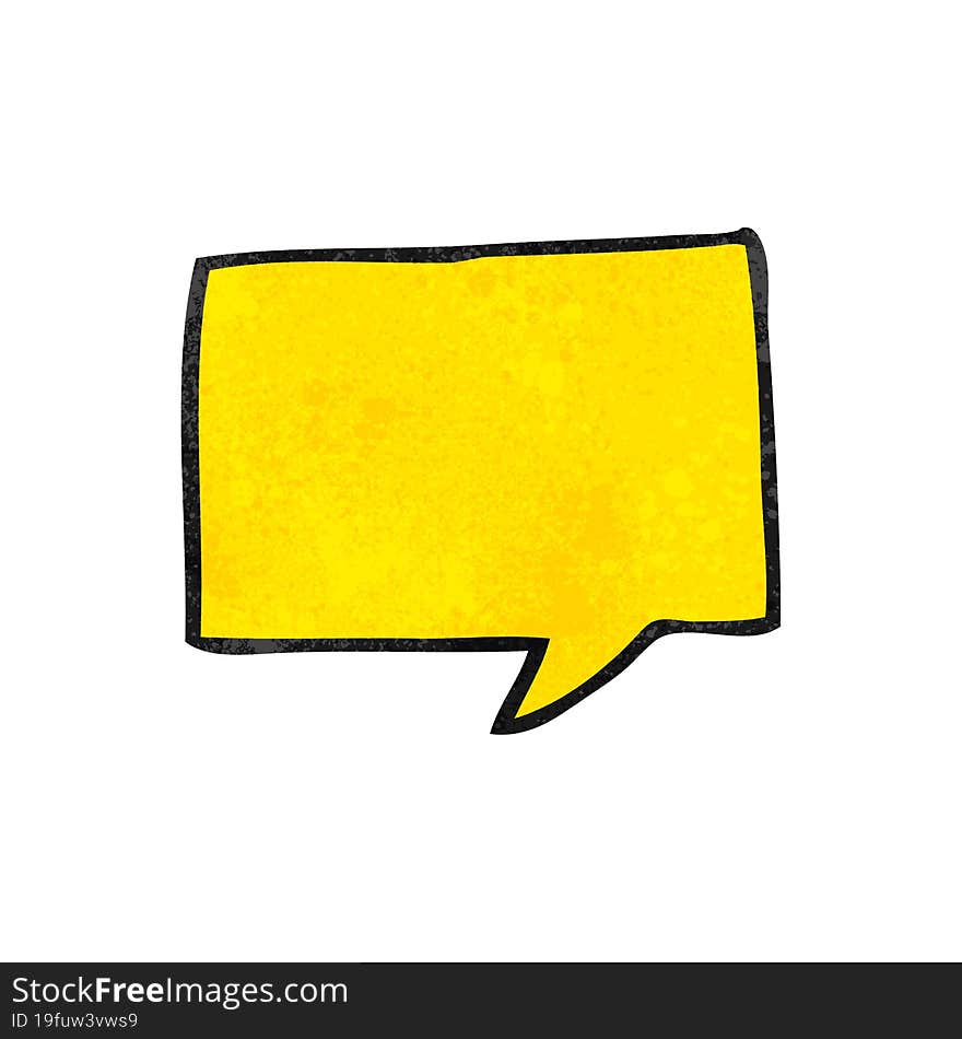 textured cartoon speech bubble