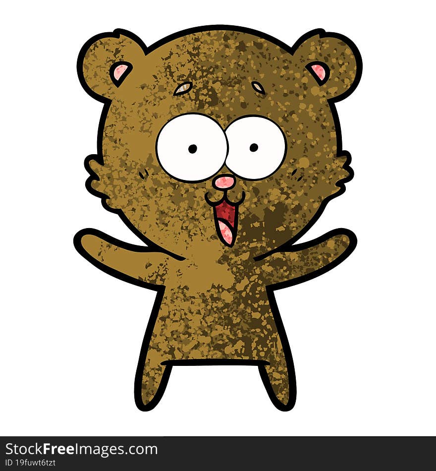 laughing teddy  bear cartoon. laughing teddy  bear cartoon