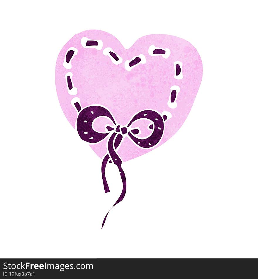 stitched heart cartoon