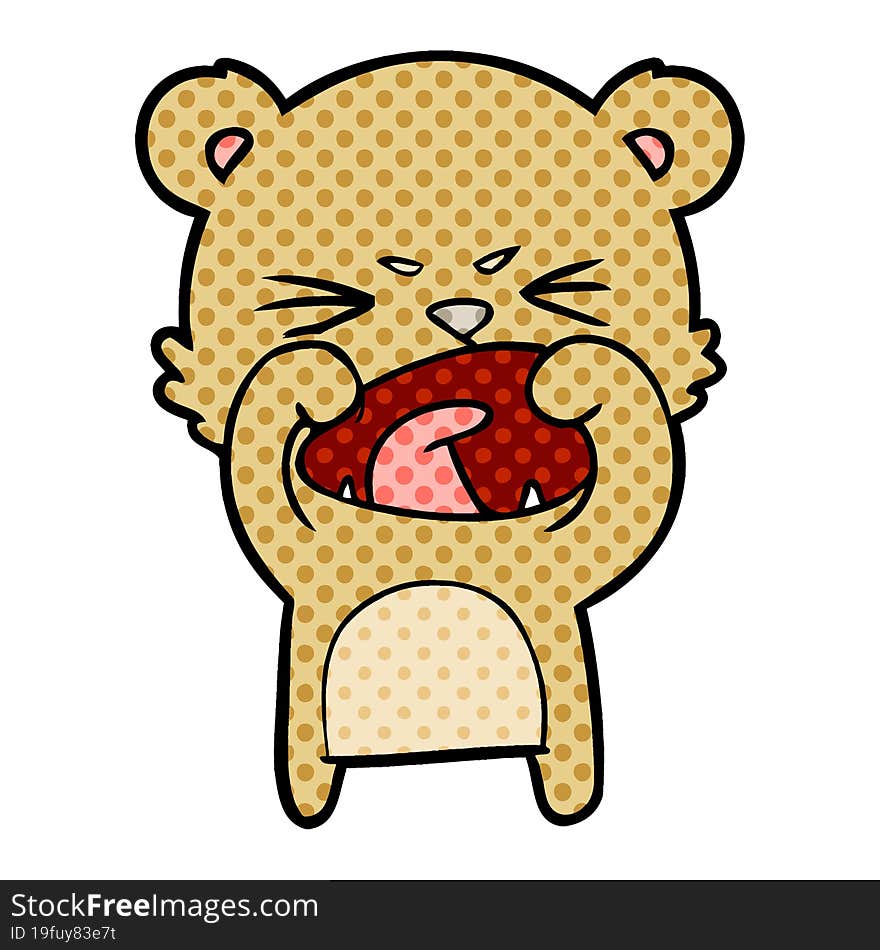 angry cartoon bear. angry cartoon bear