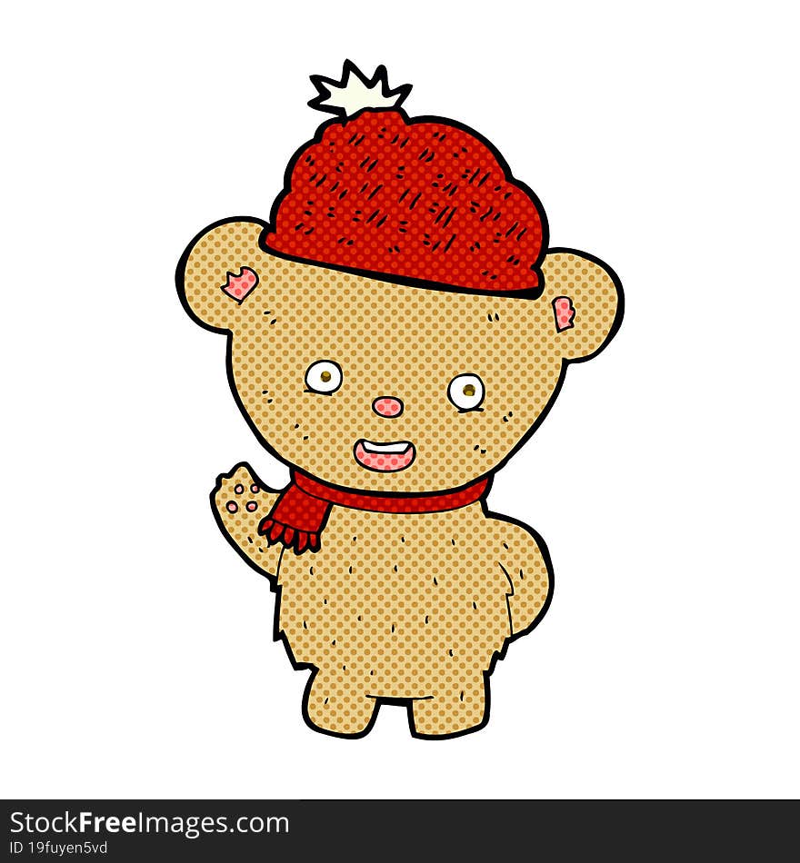 cartoon bear in hat