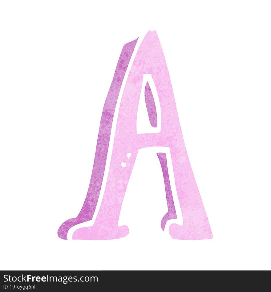 cartoon letter A