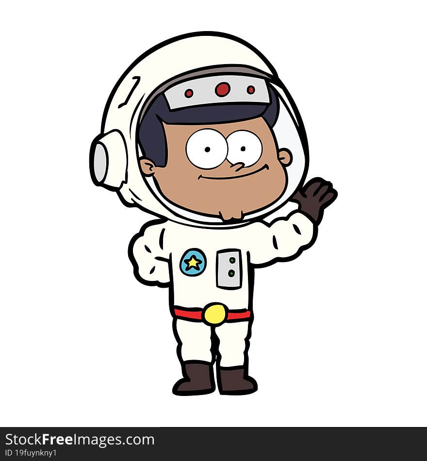 happy astronaut cartoon. happy astronaut cartoon