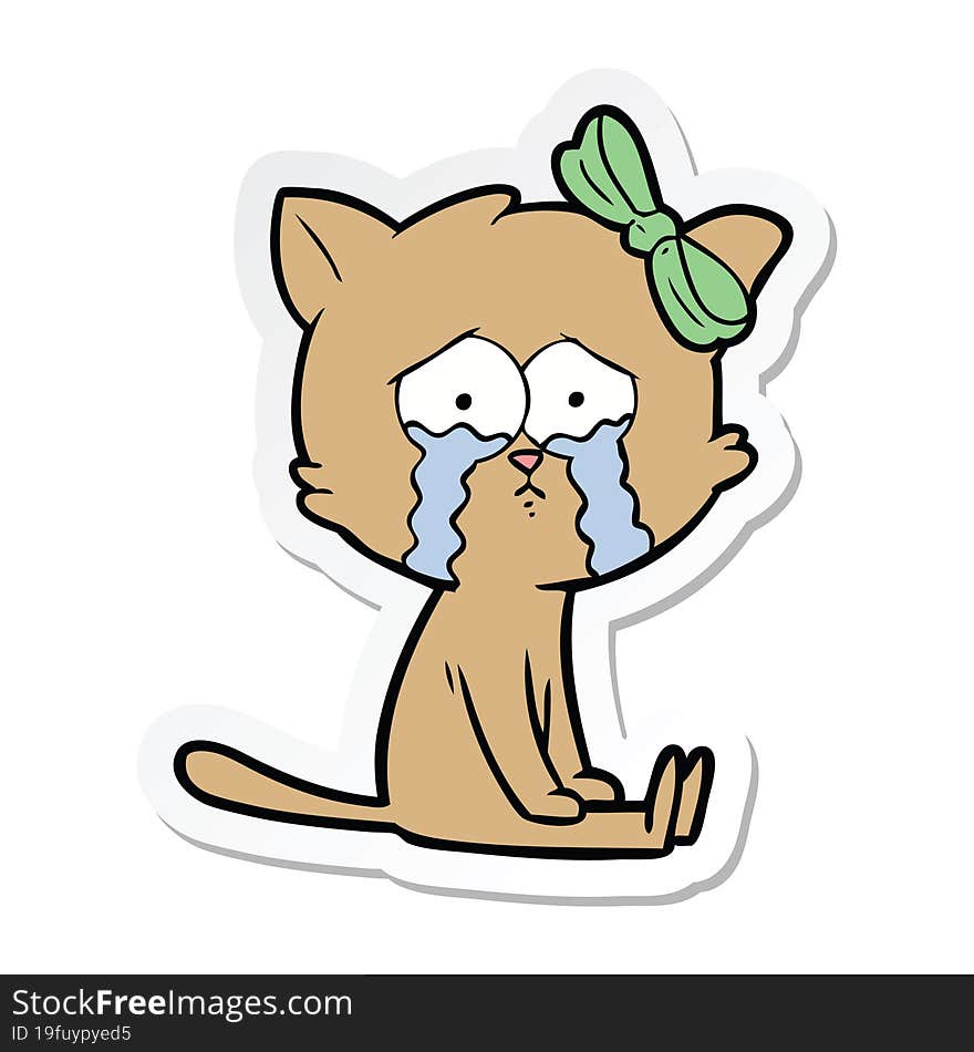 sticker of a cartoon cat