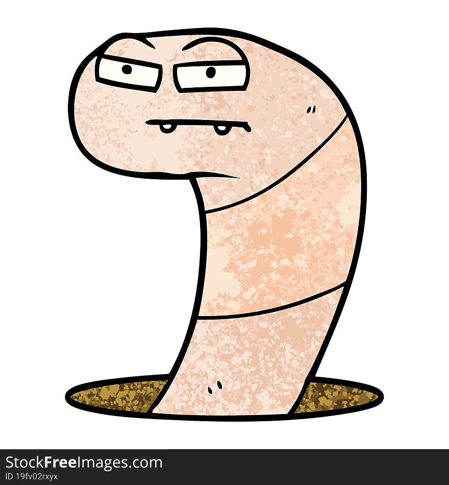 cartoon worm. cartoon worm