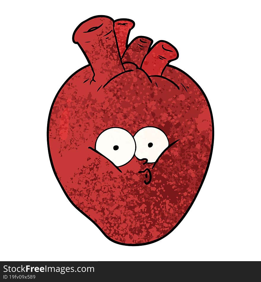 cartoon confused heart. cartoon confused heart