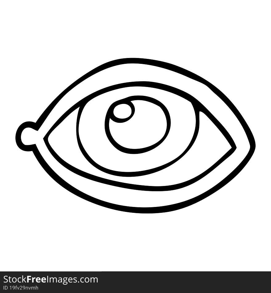 Line Drawing Cartoon Eye Staring