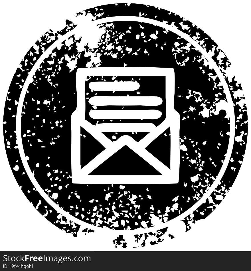 envelope letter distressed icon