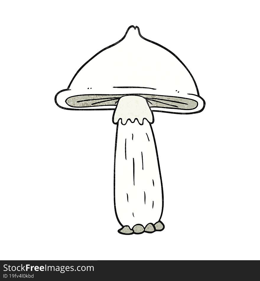 textured cartoon mushroom