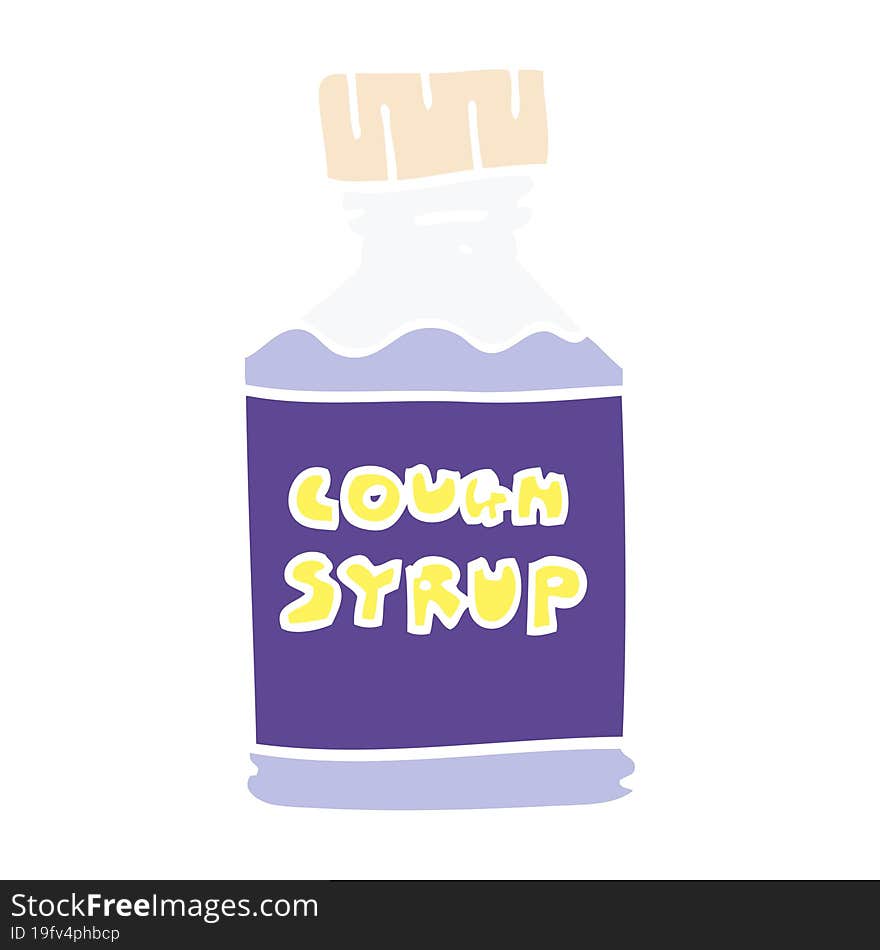 cartoon doodle cough syrup