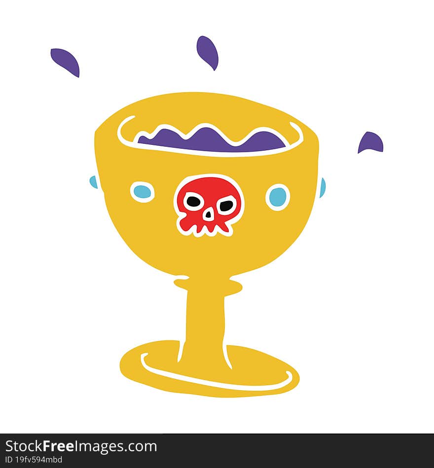 cartoon doodle goblet