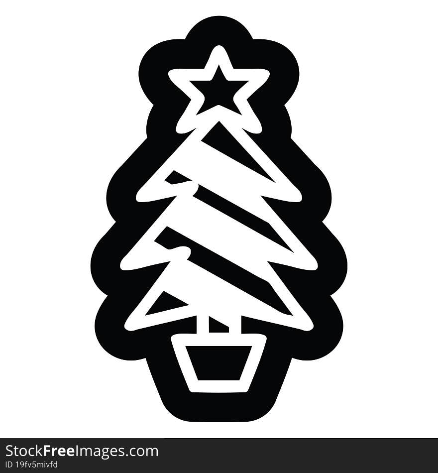 christmas tree icon symbol