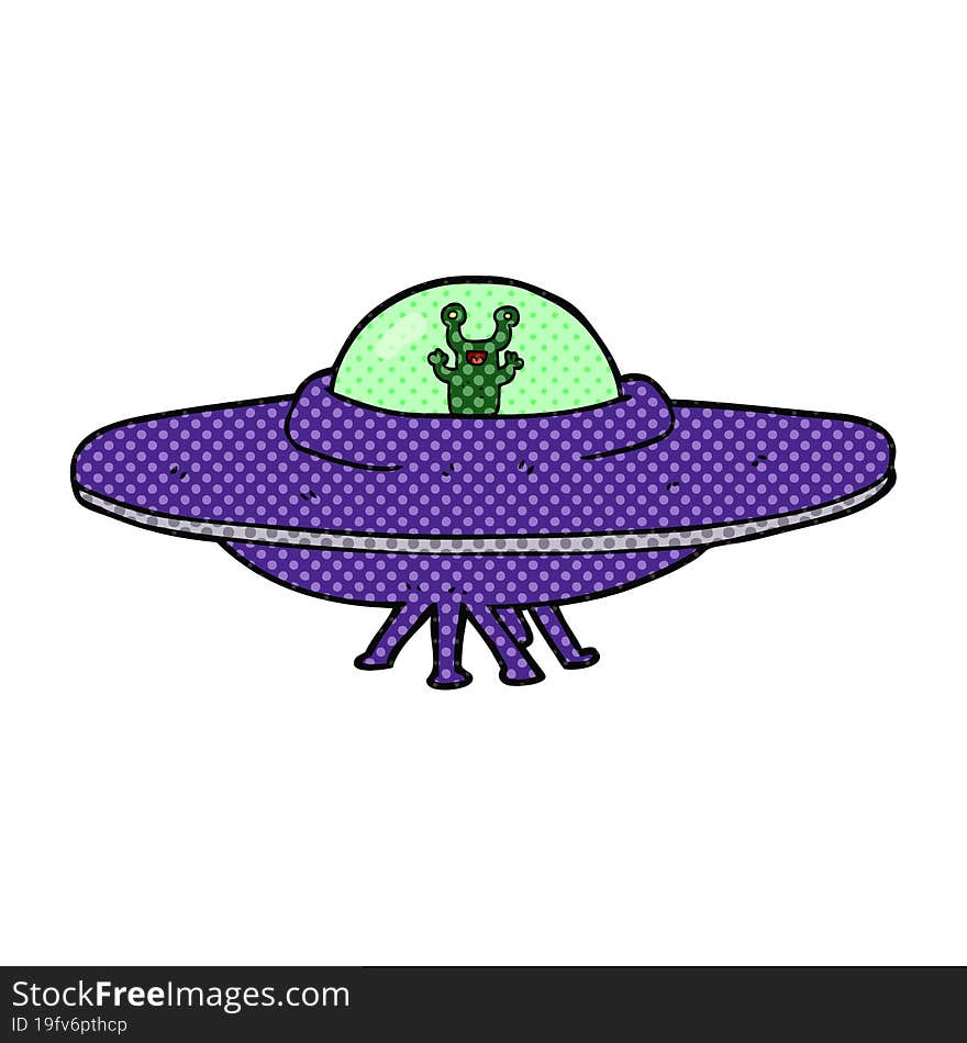 cartoon alien spaceship