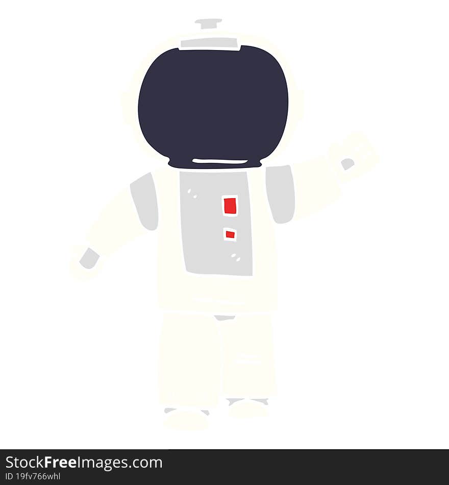 Cartoon Doodle Walking Astronaut