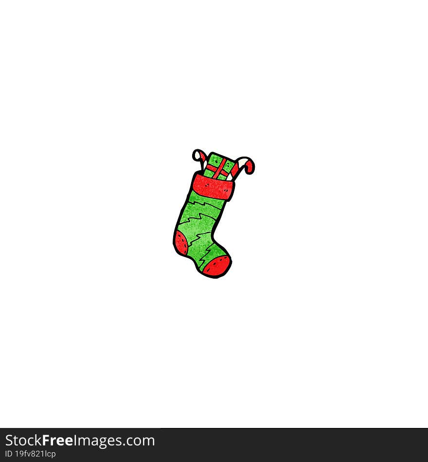 christmas stocking cartoon character