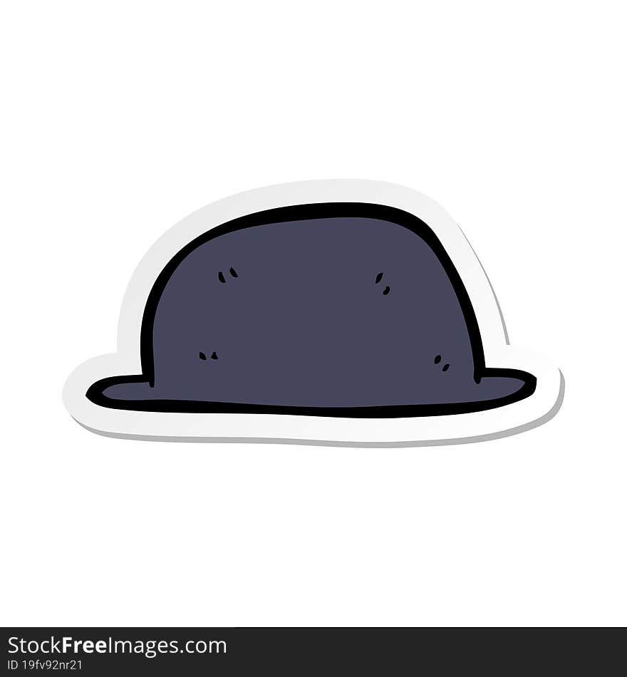 sticker of a cartoon hat