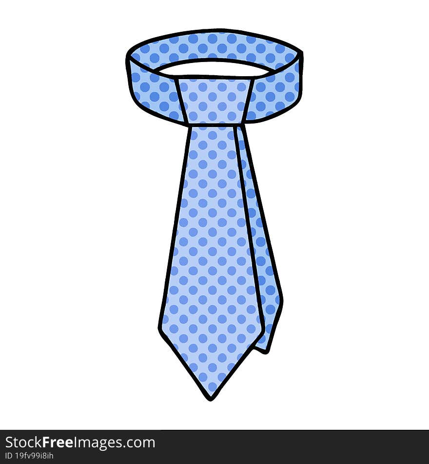 quirky comic book style cartoon neck tie