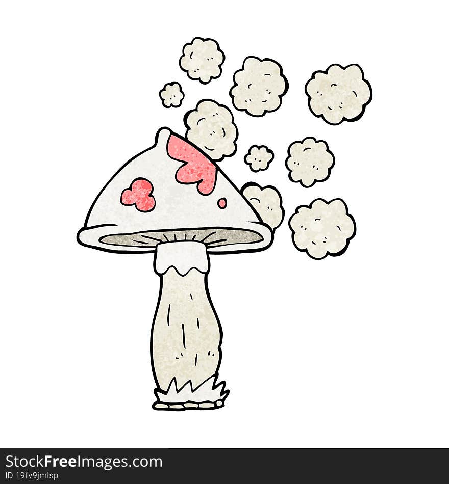 Textured Cartoon Mushroom