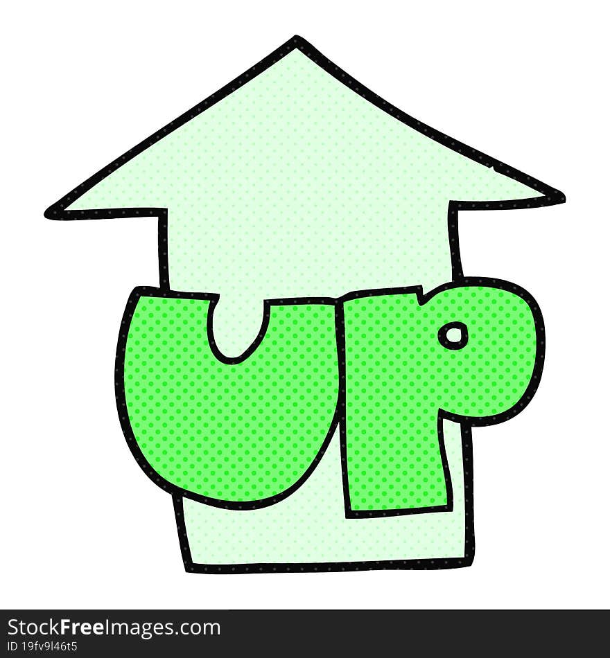 Cartoon Up Symbol