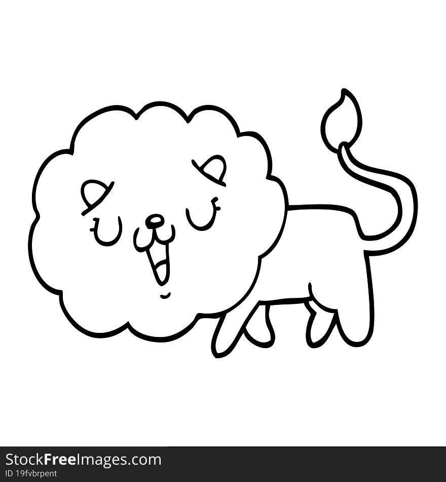 cute cartoon lion