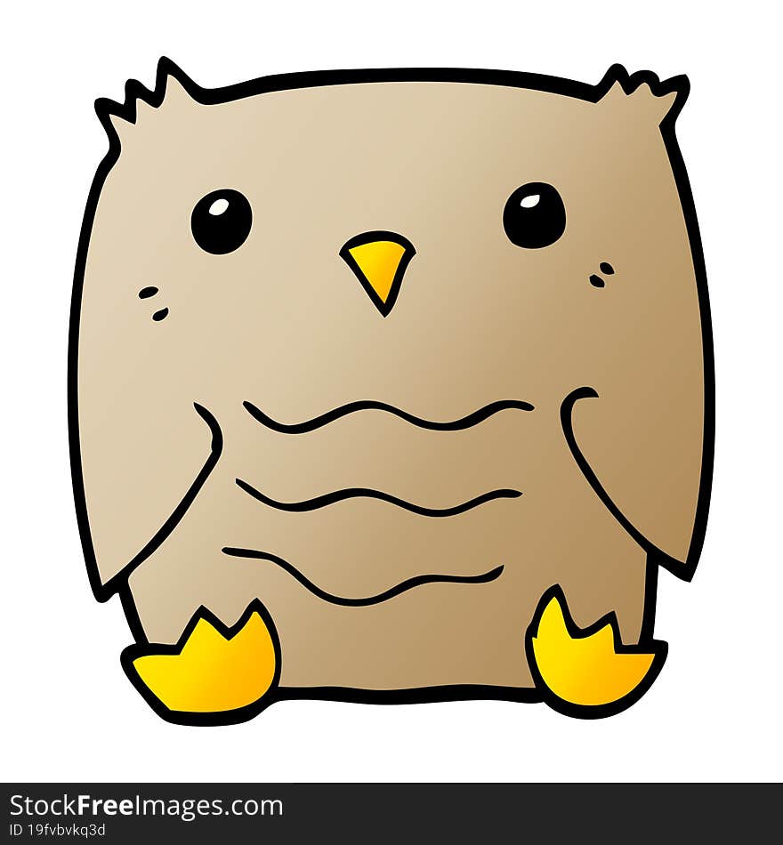 Cartoon Doodle Owl