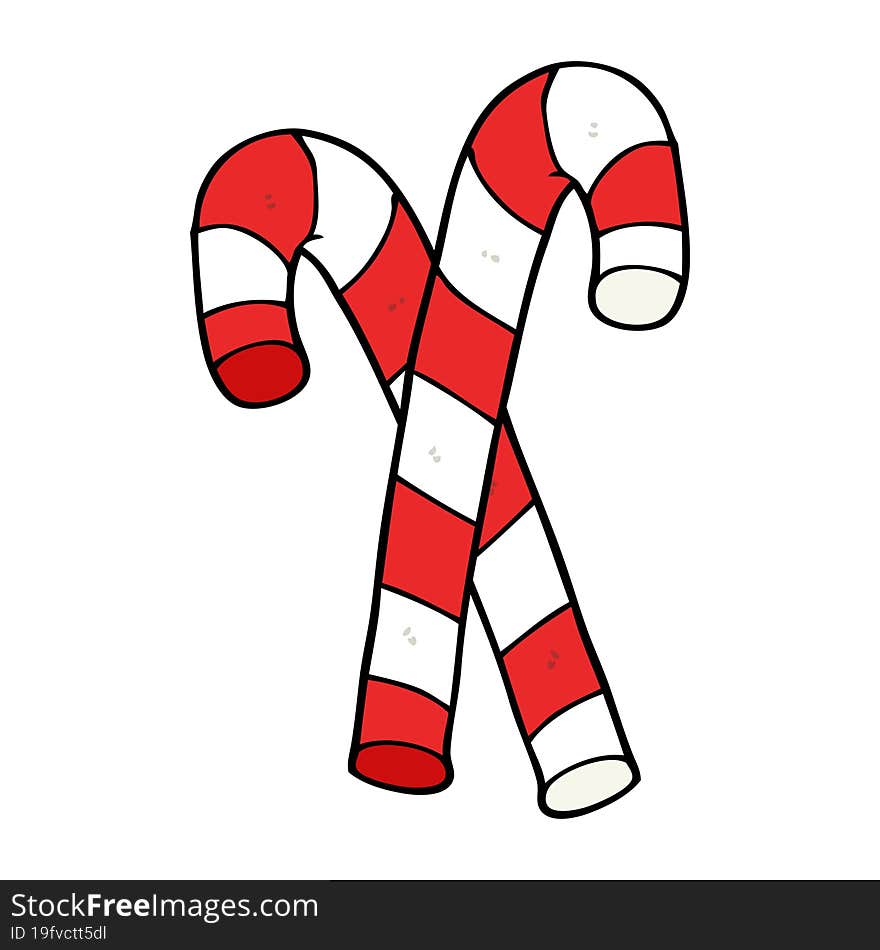 cartoon candy canes